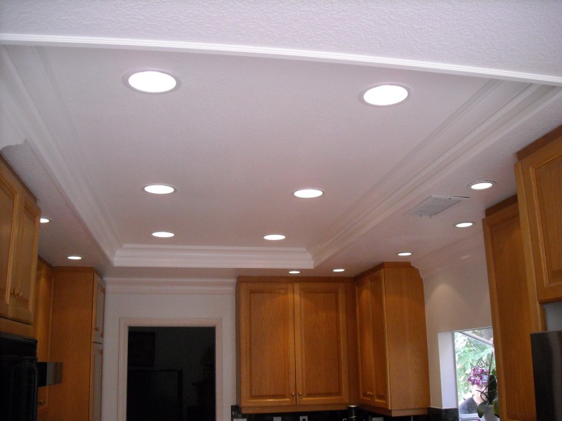 Replaced florescents with can lighting in kitchen laguna niguel