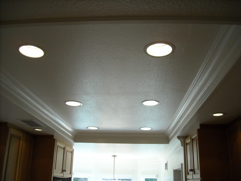Recessed Can lighting job in laguna niguel, conveted from florescent to 6 in recessed can lights