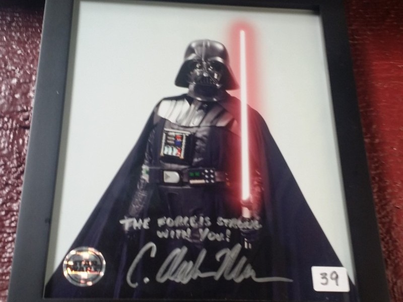 SIGNED DARTH VADER PICTURE